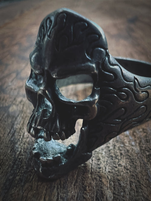 "Flaming Skull" Vintage Ring