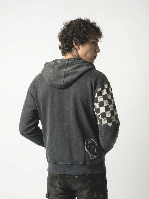 CHECKMATE- DISTRESSED HOODIE