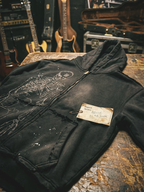 "The Remnant" Double Zip Distressed Hoodie