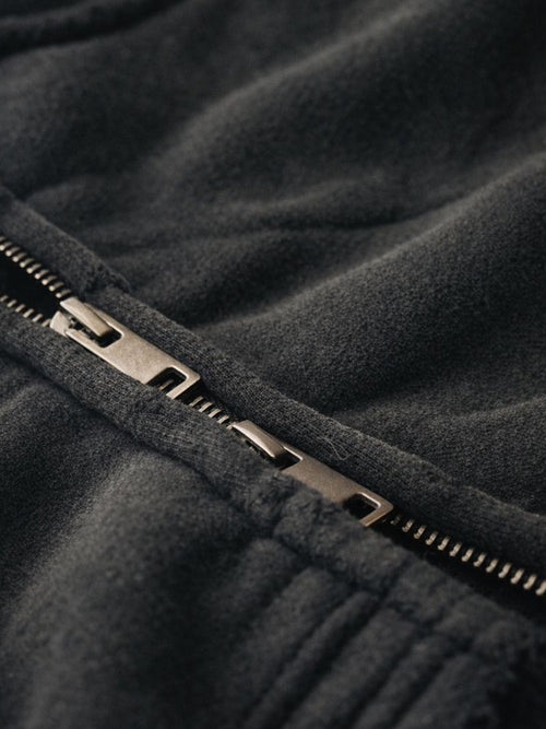 "The Remnant" Double Zip Distressed Hoodie Blank