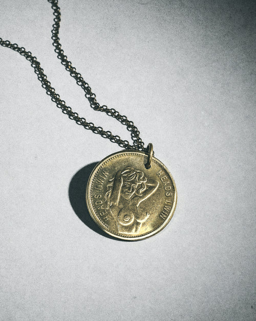 Vintage Peepshow Token Necklace