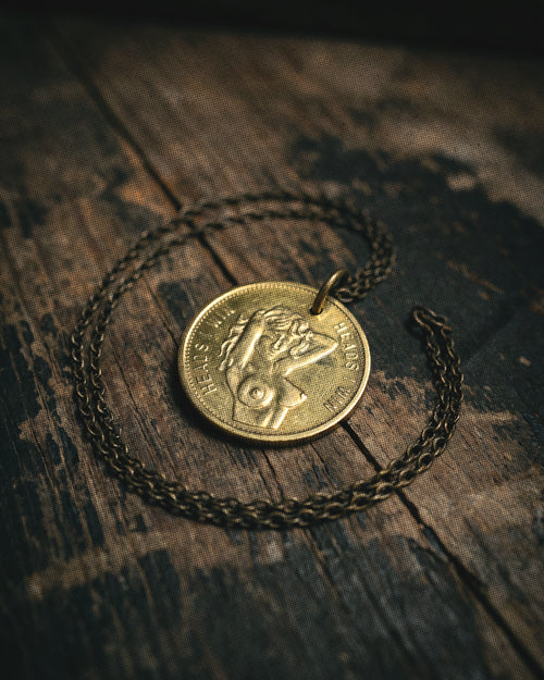 Vintage Peepshow Token Necklace